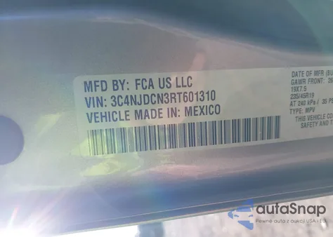 2024 Jeep Compass Limited 4X4 from USA, damaged, VIN 3C4NJDCN3RT601310